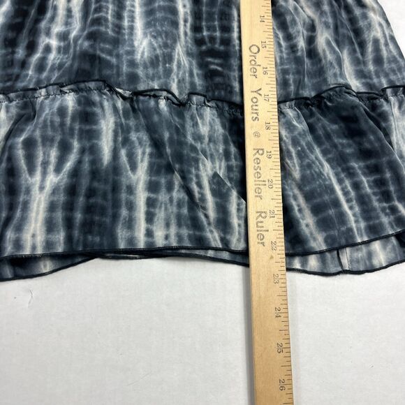 BCBGMaxazria Gisene Silk Tank Top Tie Dye Strappy Sleeve Ruffled Shirt SMALL - Picture 6 of 12